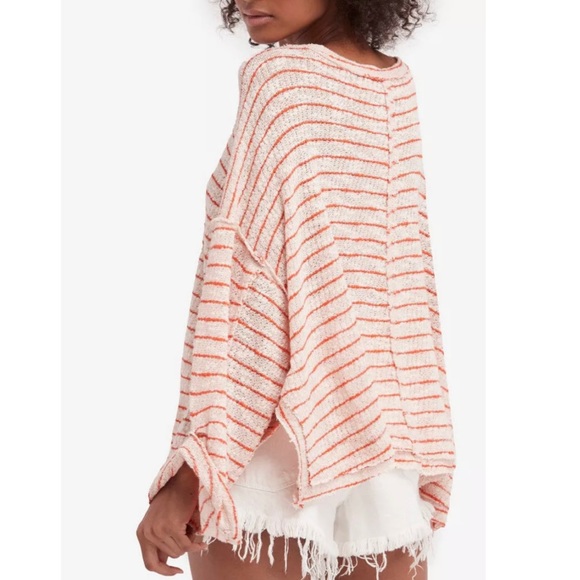 Free People Stripe Island Girl Hacci Oversized Tee - Picture 2 of 10